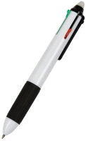 WEDO Vierfarb-Kugelschreiber, radierbar, weiss