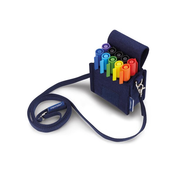 MAGNETOPLAN Moderatorentasche ecoAware 11124 blau, Filz 110x150x70mm