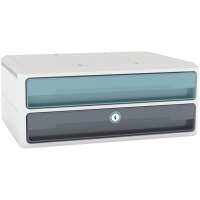 CEP Schubladenbox MoovUp SECURE, 2 Schübe, grau minze