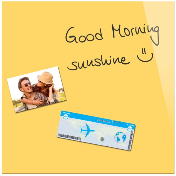 Be!Board Tableau magnétique en verre (L)450x(H)450 mm, bleu