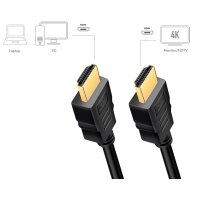 LogiLink Câble HDMI 2.0, fiche mâle A -...