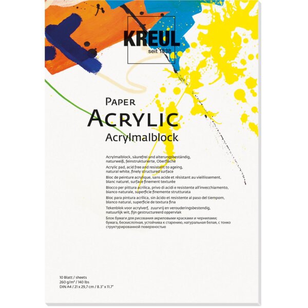 KREUL Bloc pour artiste Paper Acrylic, 10 feuilles, A3