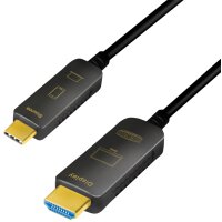 LogiLink Câble de fibre optique hybride USB-C AOC,...