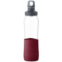 emsa Glas-Trinflasche Drink2Go, 0,7 Liter, weinrot