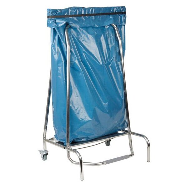 APS Support de sac poubelle QUICKSTEP, 120 litres, argent