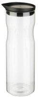 APS Glaskaraffe mit Deckel, 1,0 Liter, Glas Edelstahl