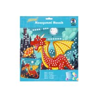 URSUS Moosgummi Mosaik 8420016 Glitter Drache 25x25cm