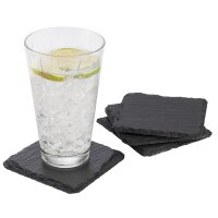 APS Naturschieferplatten 4er-Set, (B)100 x (T)100 mm