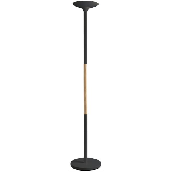 UNiLUX Lampadaire &agrave; LED PRYSKA, dimmable, h&ecirc;tre/noir
