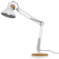 UNILUX Lampe de bureau à LED BAYA BAMBOO, blanc -...