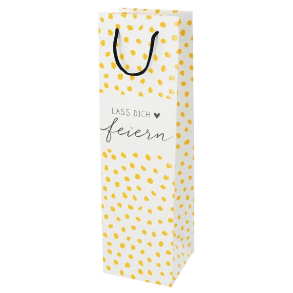 SUSY CARD Flaschent&uuml;te "White grape Modern Dots"