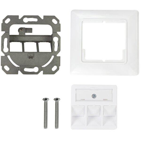 LogiLink Boîtier dencastrement pour module keystone, blanc