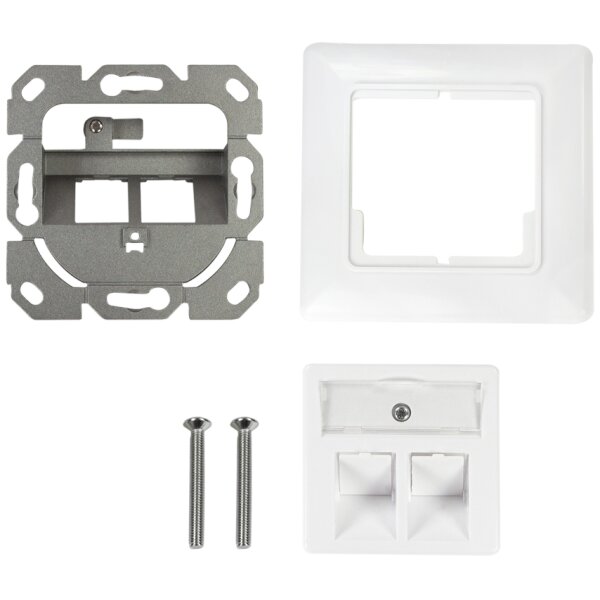 LogiLink Boîtier dencastrement pour module keystone, blanc