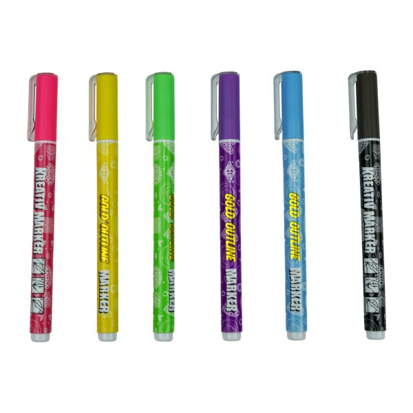 WEDO Marker Gold + Outliner 1-2mm 252700699 Set 6 Stück