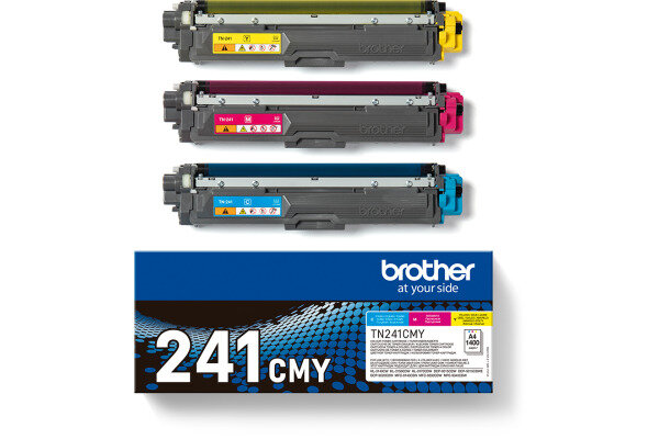 BROTHER Toner Multipack CMY TN-241CMY HL-3140 3170 1400 Seiten