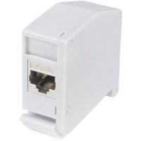 LogiLink Adaptateur pour rail DIN,1 module Keystone, gris