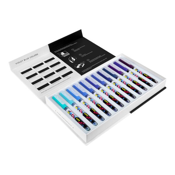 KARIN Pigment Deco Brush 29C5 Violet-Blue Set 12 Farben