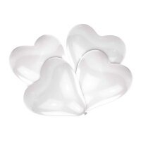 NEUTRAL Latex Balloons Heart 5 pcs. 9904032 blanc 30.4cm
