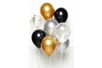 NEUTRAL DIY Ballon Bouquet 9907429 schwarz, gold