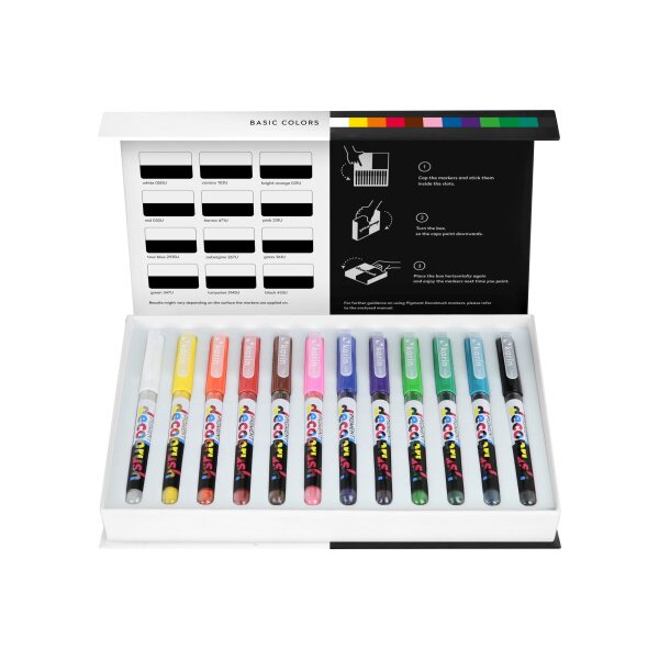 KARIN Pigment Deco Brush 29C1 Basic Colors Set 12 couleurs
