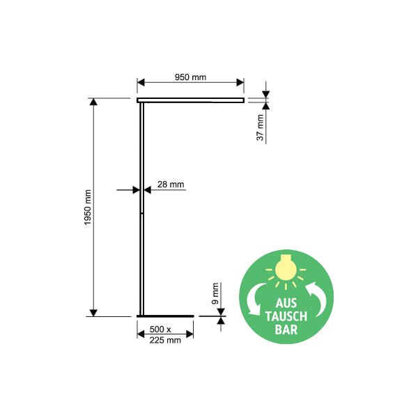 MAUL Lampadaire à LED MAULjet, dimmable, blanc