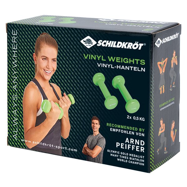 SCHILDKRÖT Haltères vinyle, set de 3,0 kg, anthracite