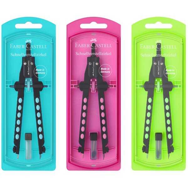 FABER-CASTELL Schnellverstellzirkel FACTORY NEON