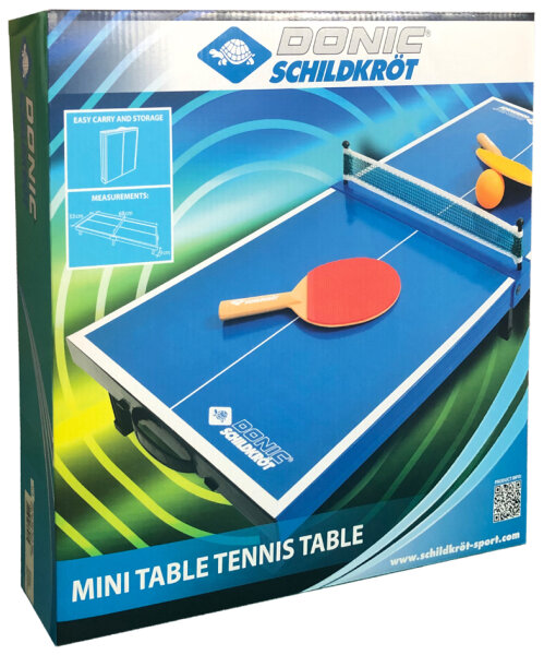 DONIC SCHILDKRÖT Mini-table de tennis de table, kit, bleu