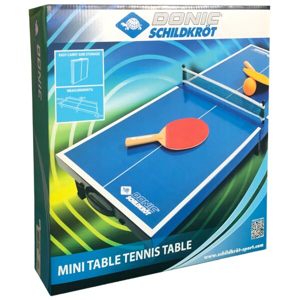 DONIC SCHILDKR&Ouml;T Mini-table de tennis de table, kit, bleu
