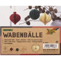 folia Wabenbälle CHRISTMAS, 3er Set Kugeln