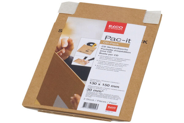 ELCO Versandtasche Safe 145x190mm 842638114 Karton, CD Pack 3 Stück