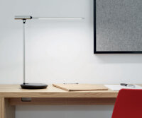 MAUL Lampe de bureau LED MAULrubia colour vario, argent/noir