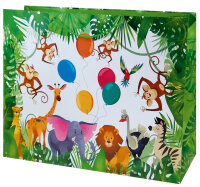 SUSY CARD Sac cadeau XXL Animaux de la jungle