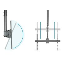 DIGITUS Universal Monitor- TV-Deckenhalterung, schwarz