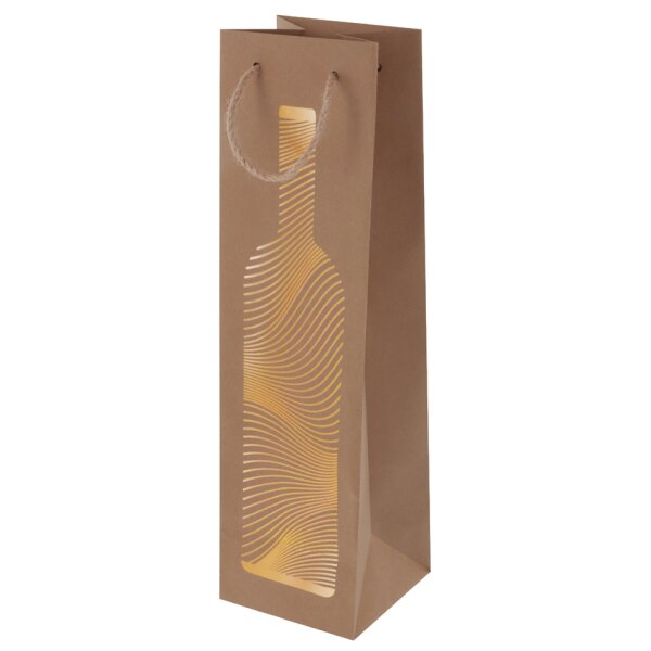 SUSY CARD Sac cadeau pour bouteille Golden bottle