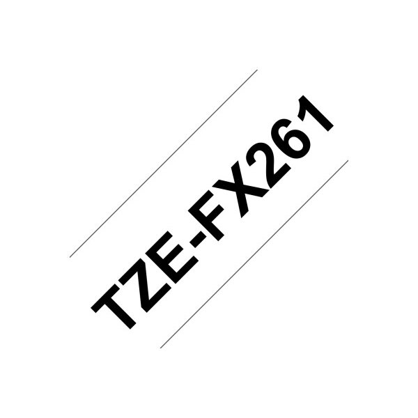 PTOUCH Flexitape laminé noir/blanc TZe-FX261 pour PT-550 36 mm