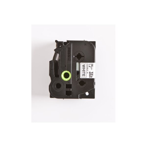 PTOUCH Flexitape laminé noir/blanc TZe-FX261 pour PT-550 36 mm