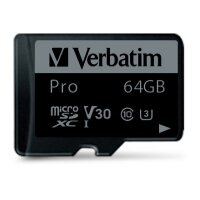 VERBATIM Micro SDXC Pro U3 64GB 47042 Read 90MB/sec....