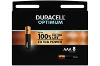 DURACELL Batterie Optimum 4-137714 AAA, LR03, 1.5V 8...