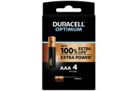 DURACELL Batterie Optimum 4-137516 AAA, LR03, 1.5V 4...