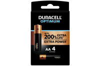 DURACELL Batterie Optimum 4-137486 AA, LR6, 1.5V 4...