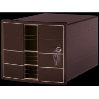 HAN Schubladenbox IMPULS, 3 Schübe, mit Schloss, lichtgrau