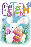 SUSY CARD Oster-Grusskarte "Hase mit Ei"