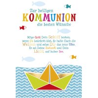 SUSY CARD Kommunionskarte "Schiffchen"