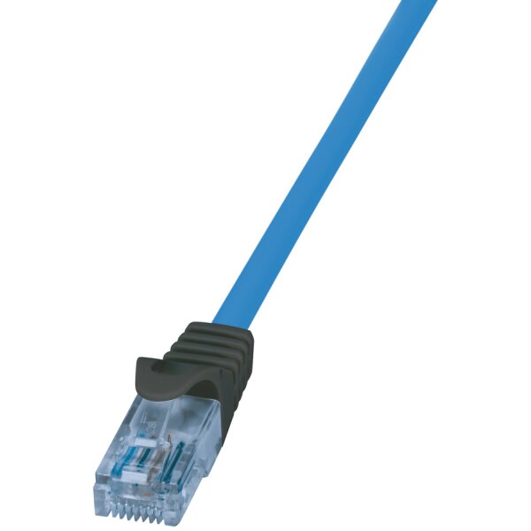 LogiLink C&acirc;ble patch Premium, Cat.6A, U/UTP, 2,0 m, bleu