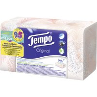 Tempo Mouchoirs Original, 4 couches, blanc, boîte de 100