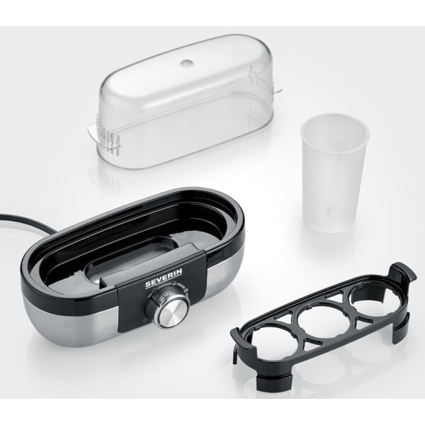 SEVERIN Cuiseur à oeufs EK 3163, pour 3 oeufs, inox / noir