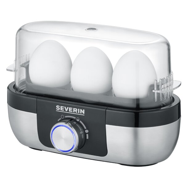 SEVERIN Cuiseur à oeufs EK 3163, pour 3 oeufs, inox / noir
