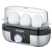 SEVERIN Cuiseur à oeufs EK 3163, pour 3 oeufs, inox / noir
