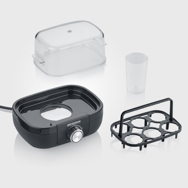 SEVERIN Cuiseur à oeufs EK 3164, pour 6 oeufs, blanc/gris